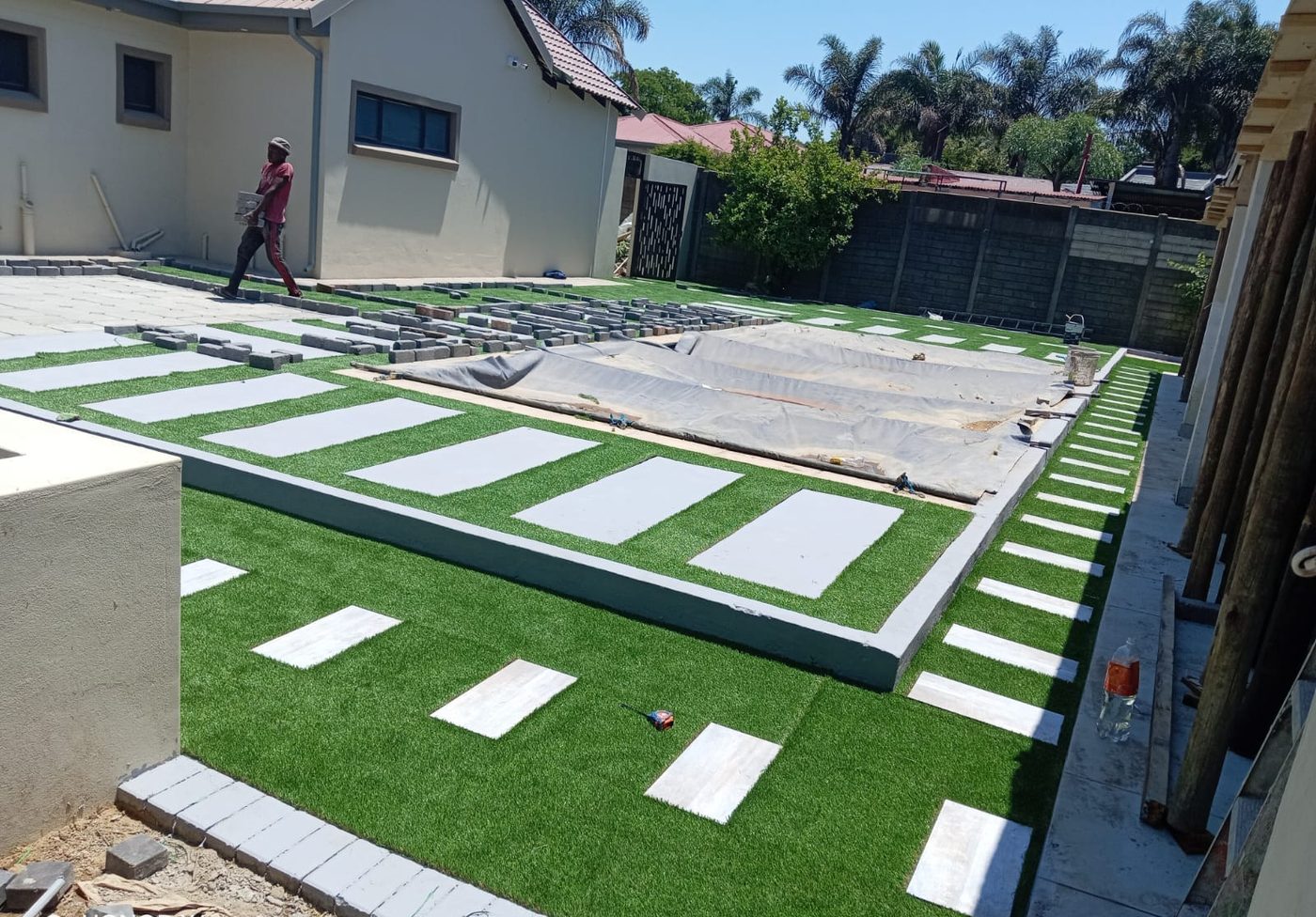 Paving and turf