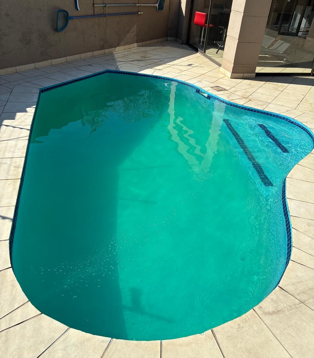 Green pool before resurfacing