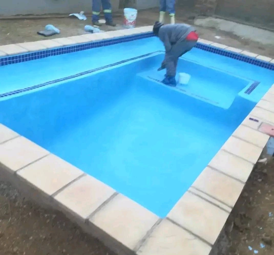 Newly resurfaced pool