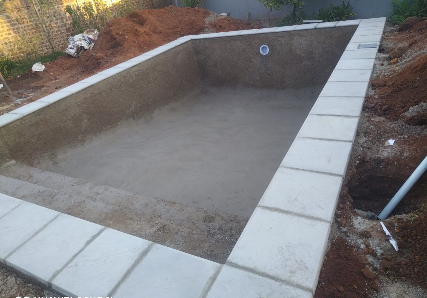New pool shell ready for finishing