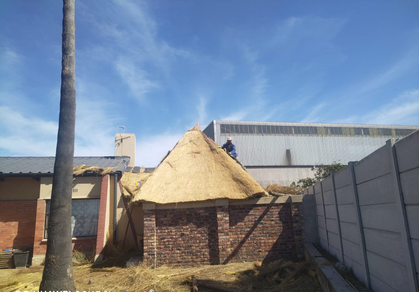 Completed thatch roof